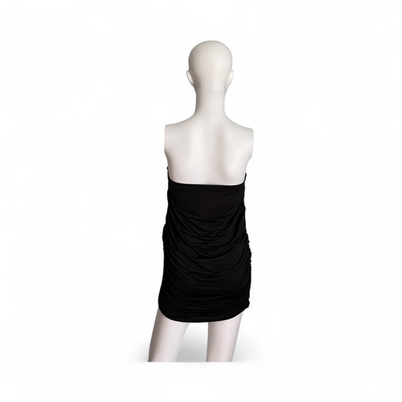 Fashion Nova Black Ruched Strapless Mini Dress 1X - Picture 5 of 7